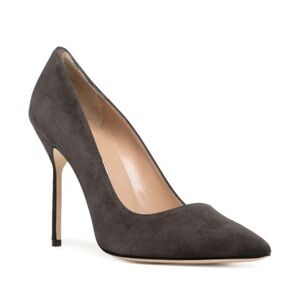 Manolo Blahnik Grey Suede Heels
